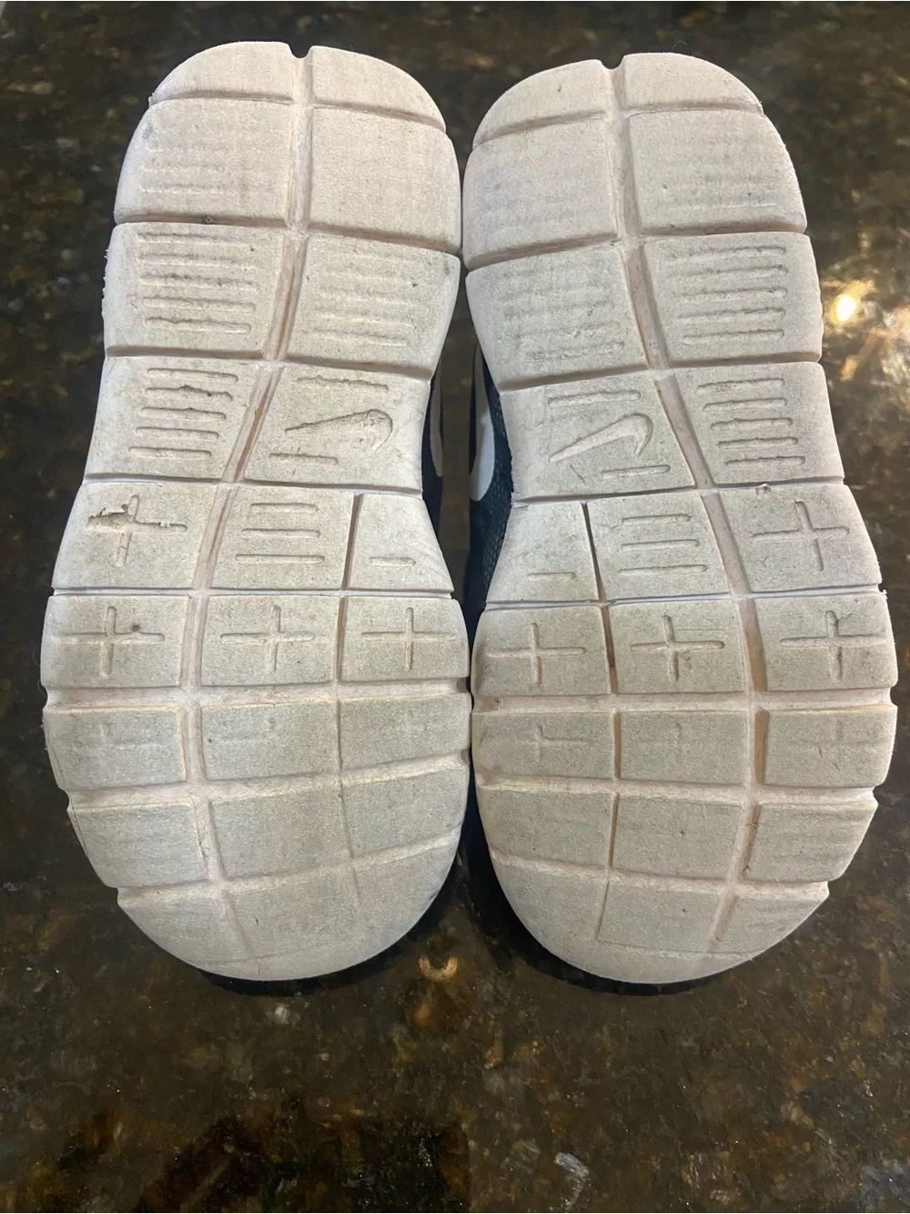 Nike Kids Black and White Velcro Mesh Sneakers